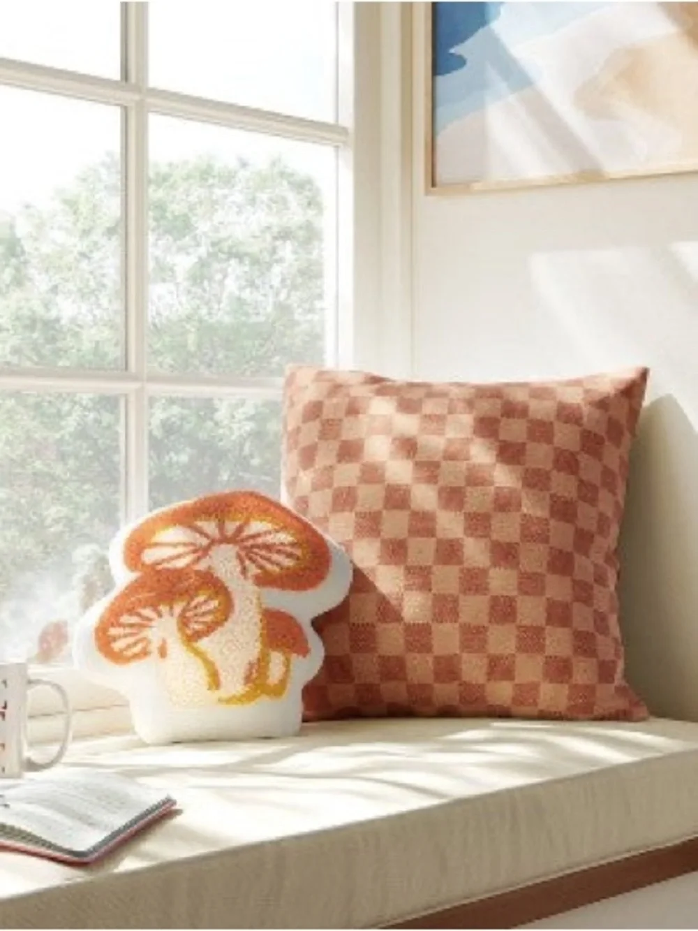 16x16 Knit Throw Pillow - Terracotta